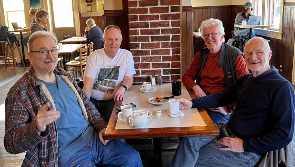 Craig Lawrence, Joe Carr, Ron Clark, Bob Moore - Willow Street Cafe, Chemainus 2024